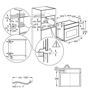 Electrolux 伊萊克斯 KVBAS21WX 43公升 二合一嵌入式蒸焗爐